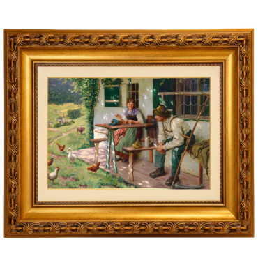 Jovem Casal de Agricultores na Alta Baviera